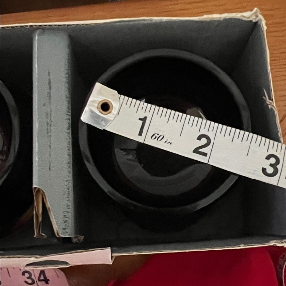 Nwb Nude Crystal Glass Candle Holder 2 piece set burgundy - Picture 7 of 9